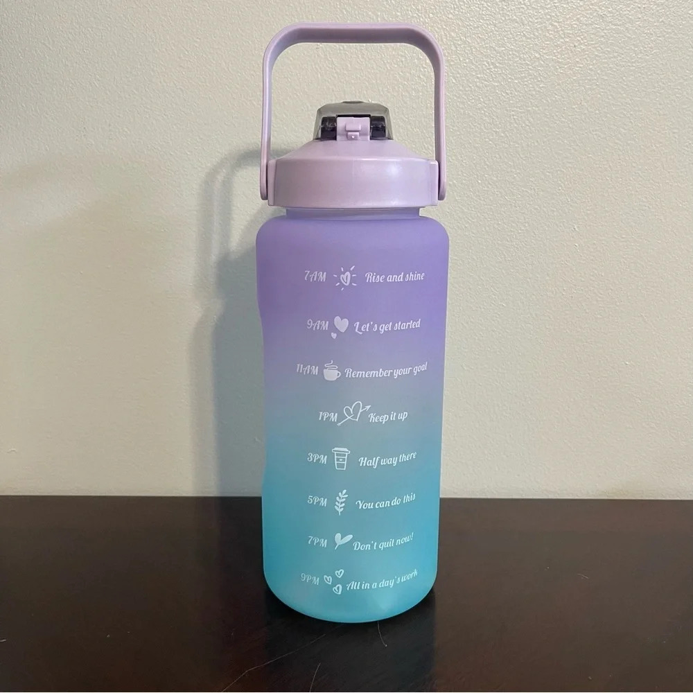 64oz Motivational Water Bottle Multicolor